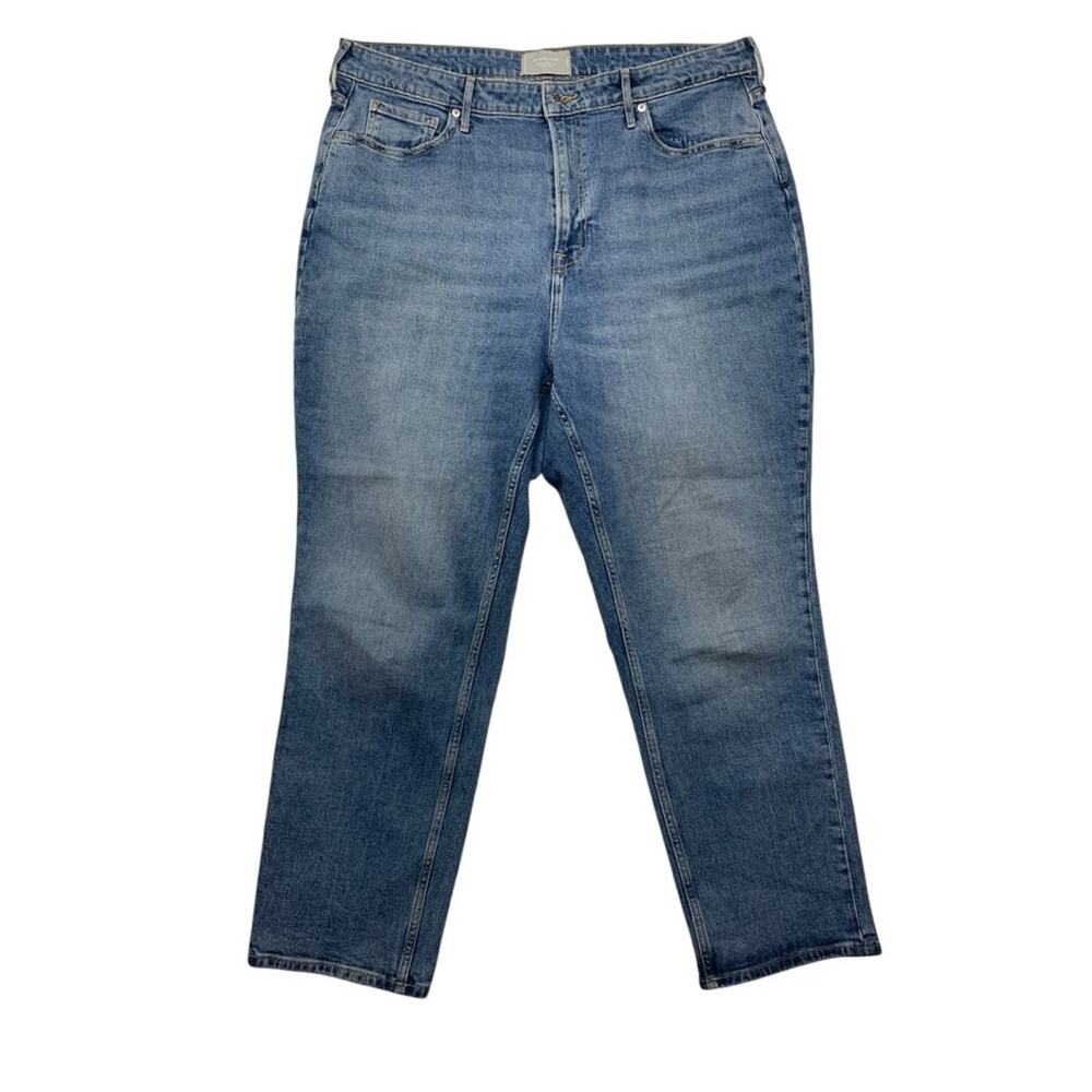 Everlane size 35 The Curvy Cheeky Jean Blue Organic Cotton denim straight leg